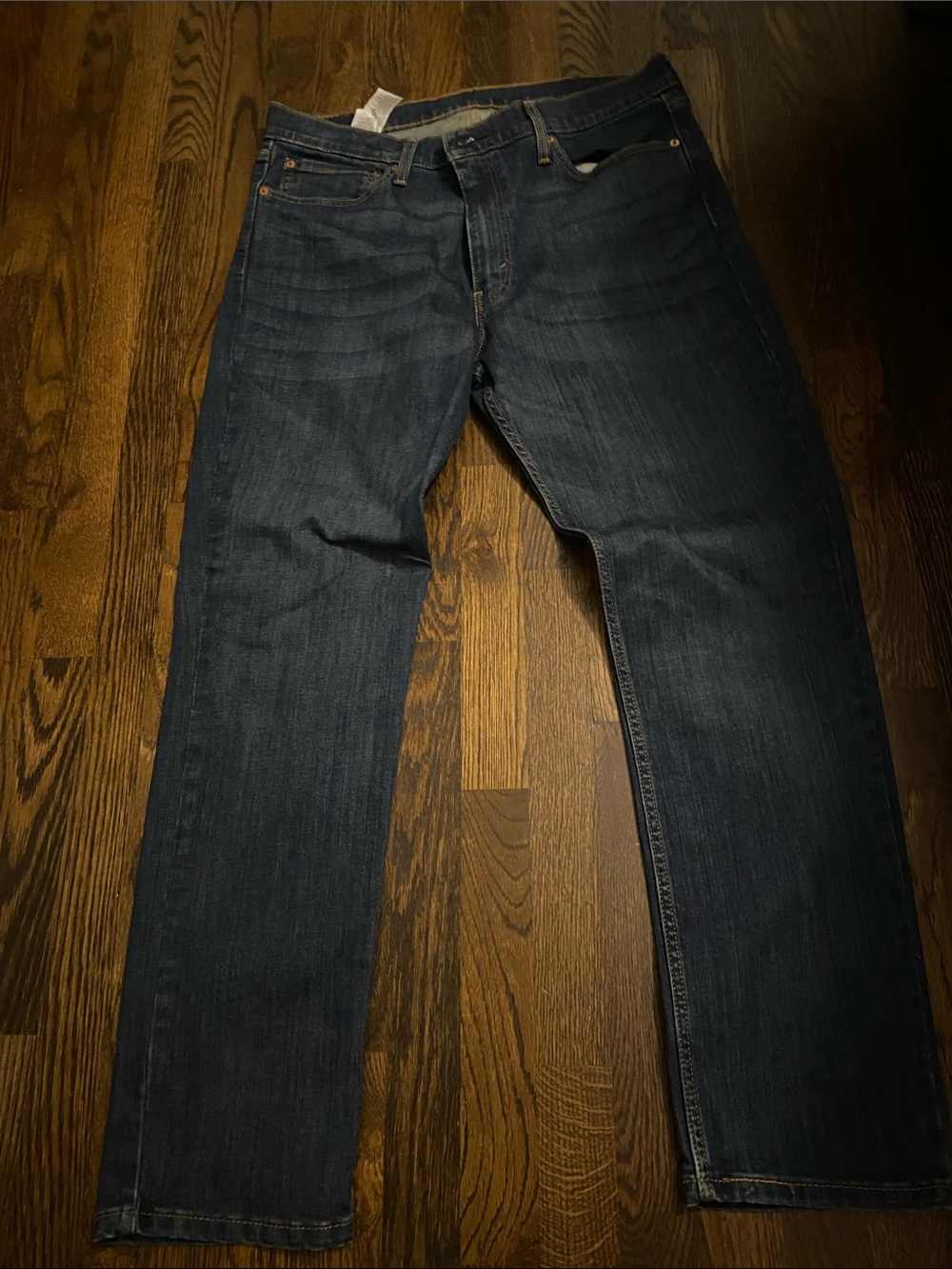 Levi's Men's Straight Jeans in Dark Blue Denim